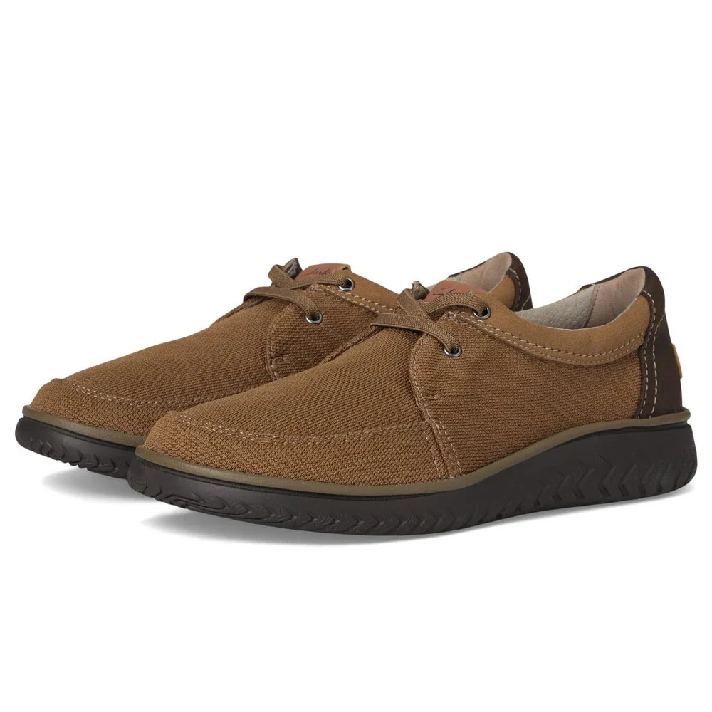 Clarks RelaxLite Lace 26181994 Men's 11 D Light Brown Lace Up Boat Shoe MEW2333